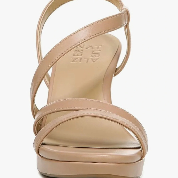 NWOB Naturalizer Brenta Strappy Platform Dress Sandal Tan Faux Leather 9.5 - Picture 4 of 13